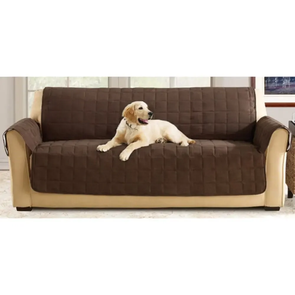 Duck River Textile Chocolate Wallace Sofa Cover with Pockets NEW